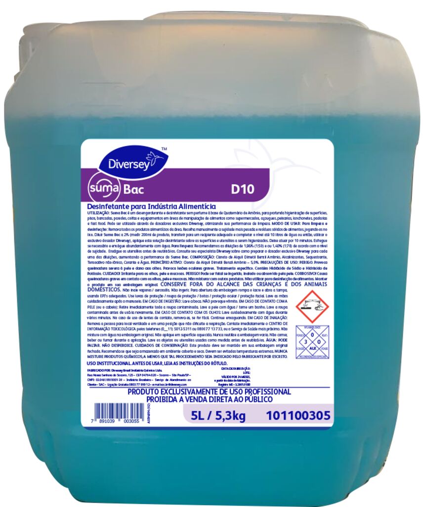 SUMA BAC 5L - DESINFETANTE PARA INDÚSTRIA ALIMENTÍCIA